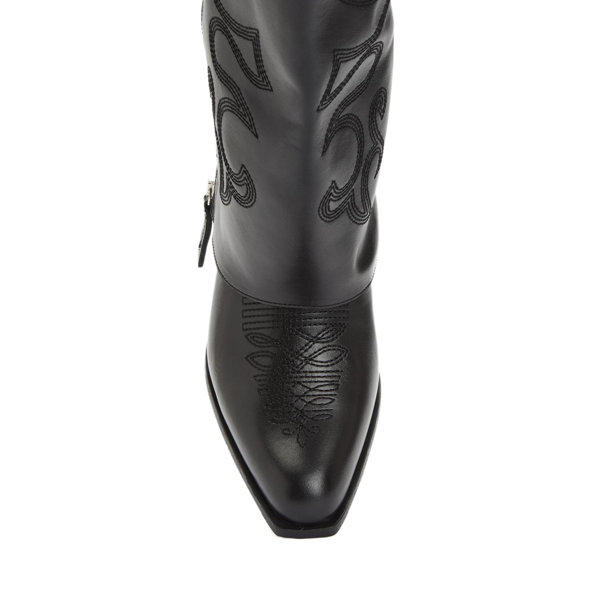 Network Kadın Siyah Desenli Deri Çizme