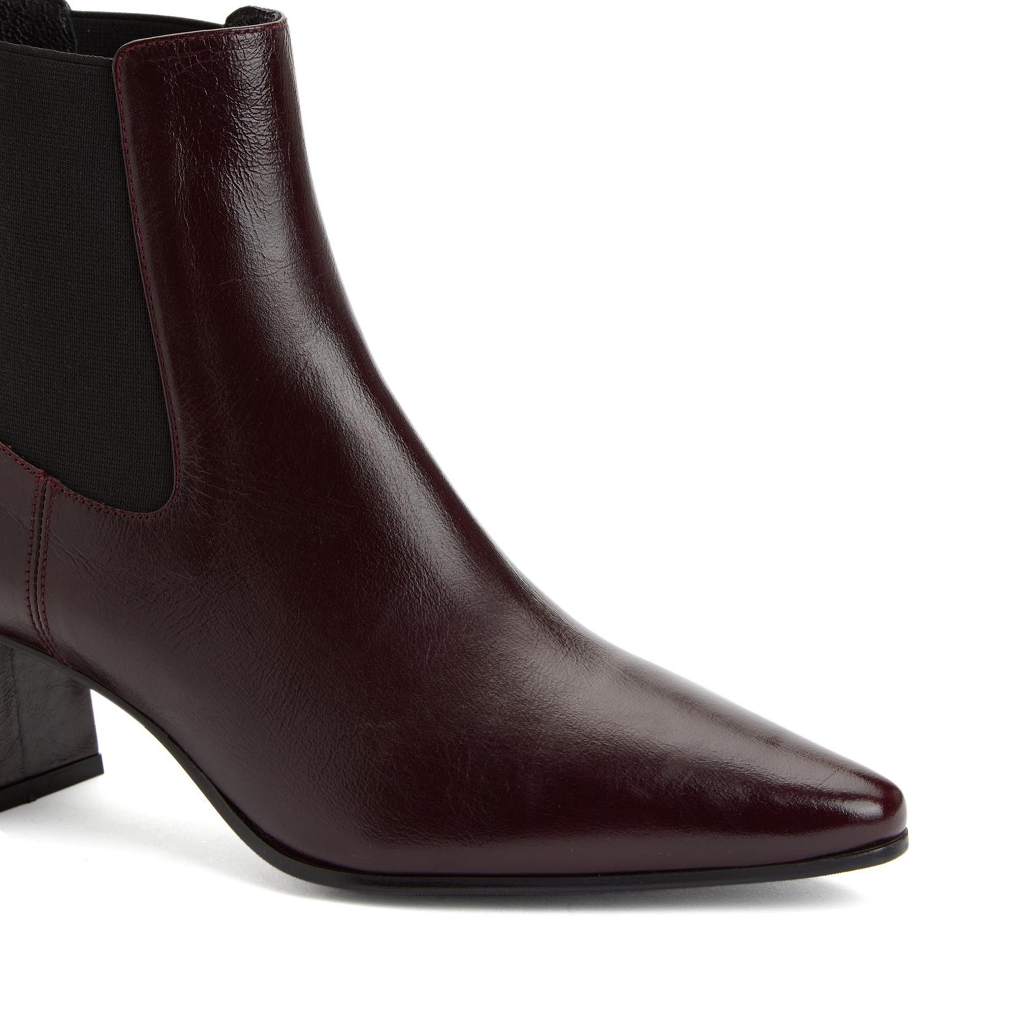 Divarese Kadın Bordo Kroko Desenli Deri Bot