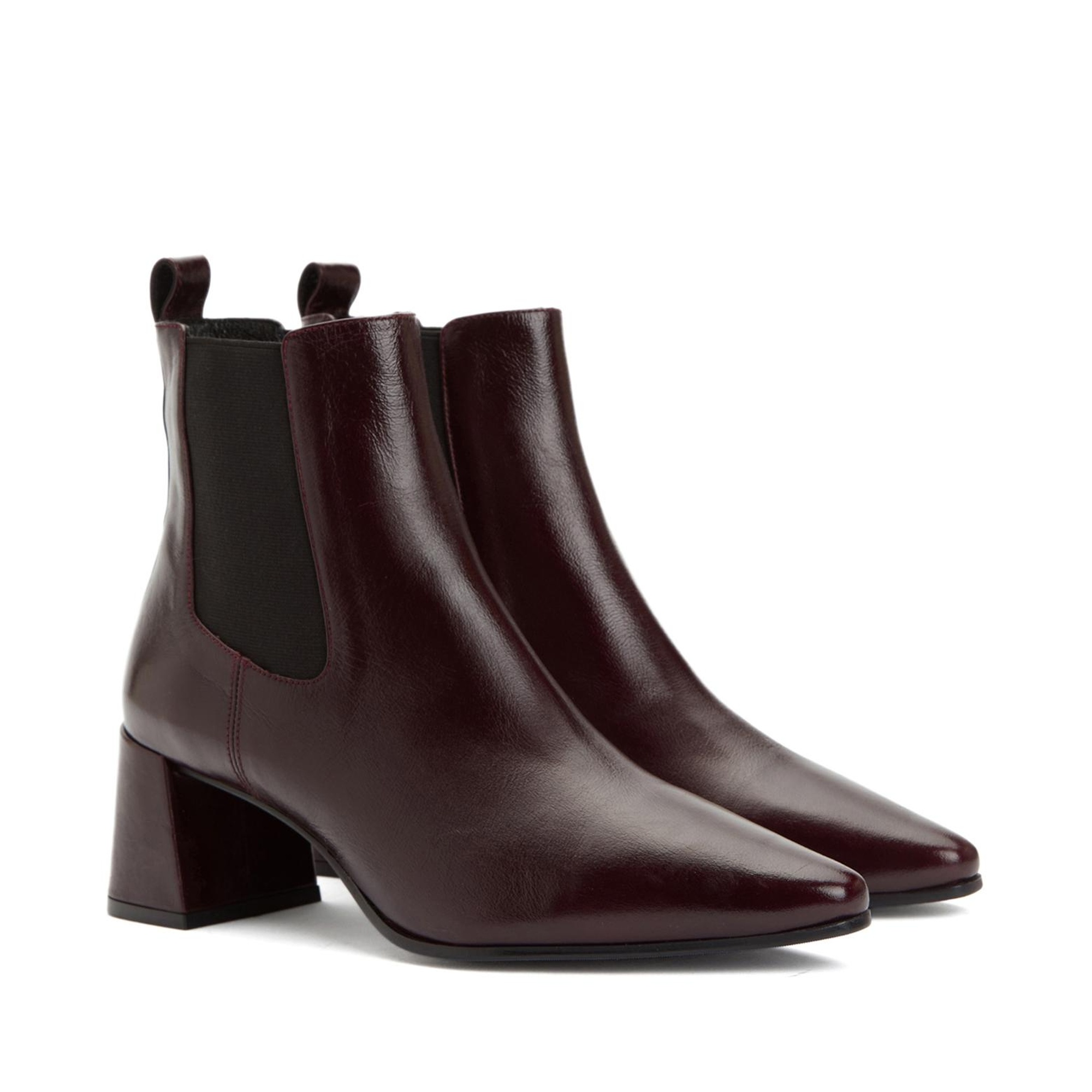 Divarese Kadın Bordo Kroko Desenli Deri Bot