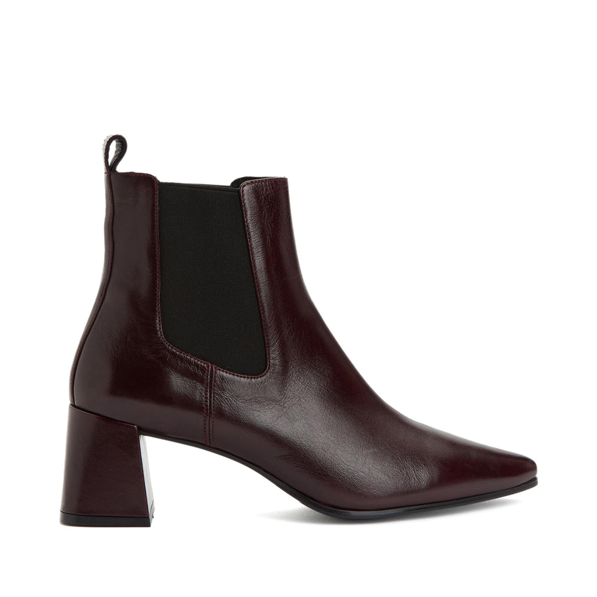 Divarese Kadın Bordo Kroko Desenli Deri Bot