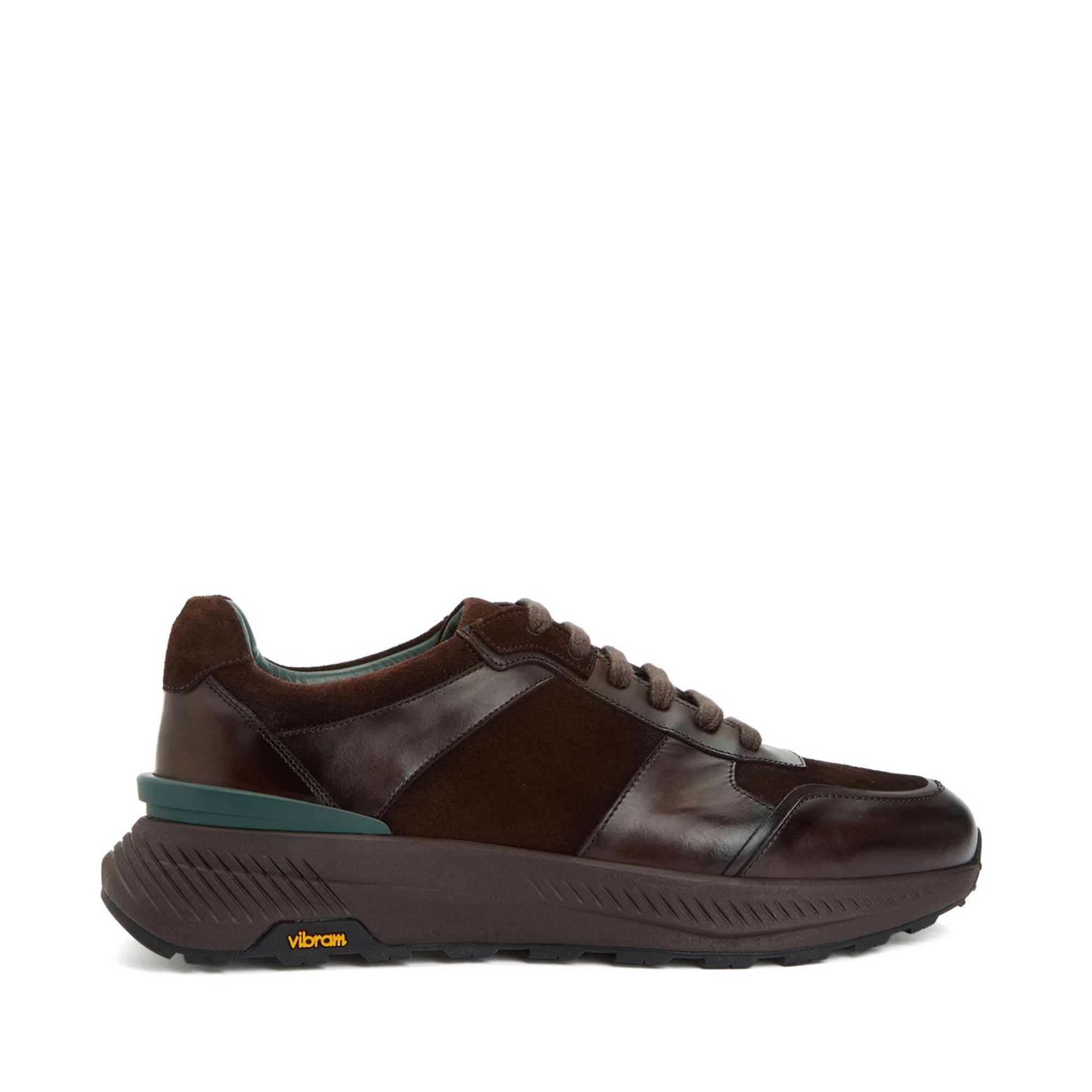 George Hogg Erkek Kahverengi Vibram Taban Detaylı Deri Sneaker