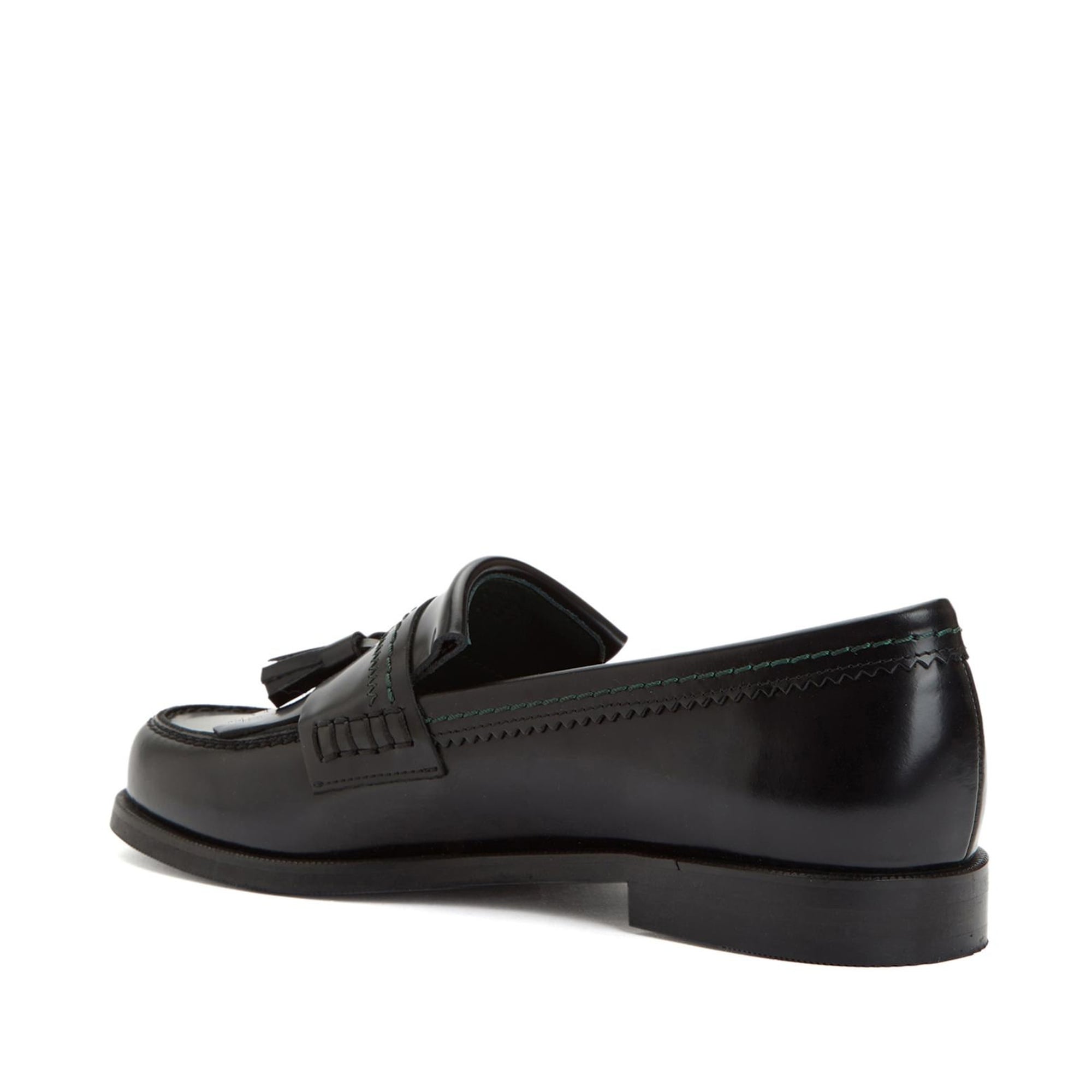 George Hogg Kadın Siyah Püskül Detaylı Deri Loafer