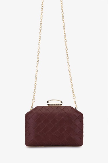  Valmenti Kadın Vegan Bordo Abiye Çanta