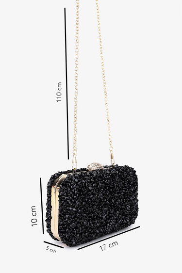  Valmenti Kadın Vegan Siyah Abiye Çanta