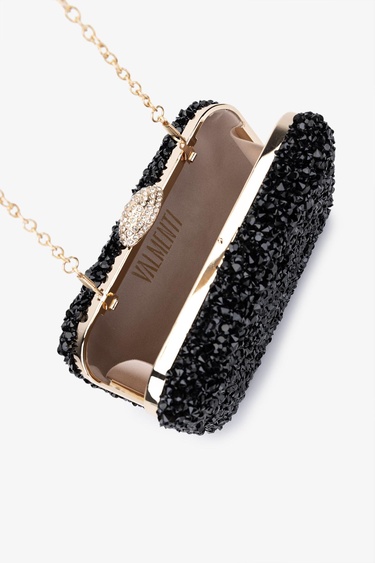  Valmenti Kadın Vegan Siyah Abiye Çanta