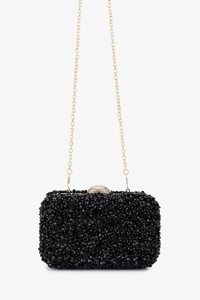  Valmenti Kadın Vegan Siyah Abiye Çanta