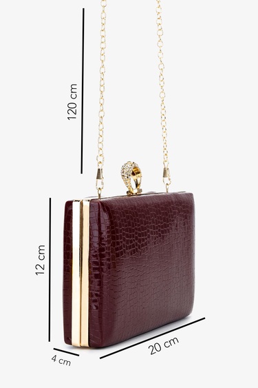  Valmenti Kadın Vegan Bordo Abiye Çanta