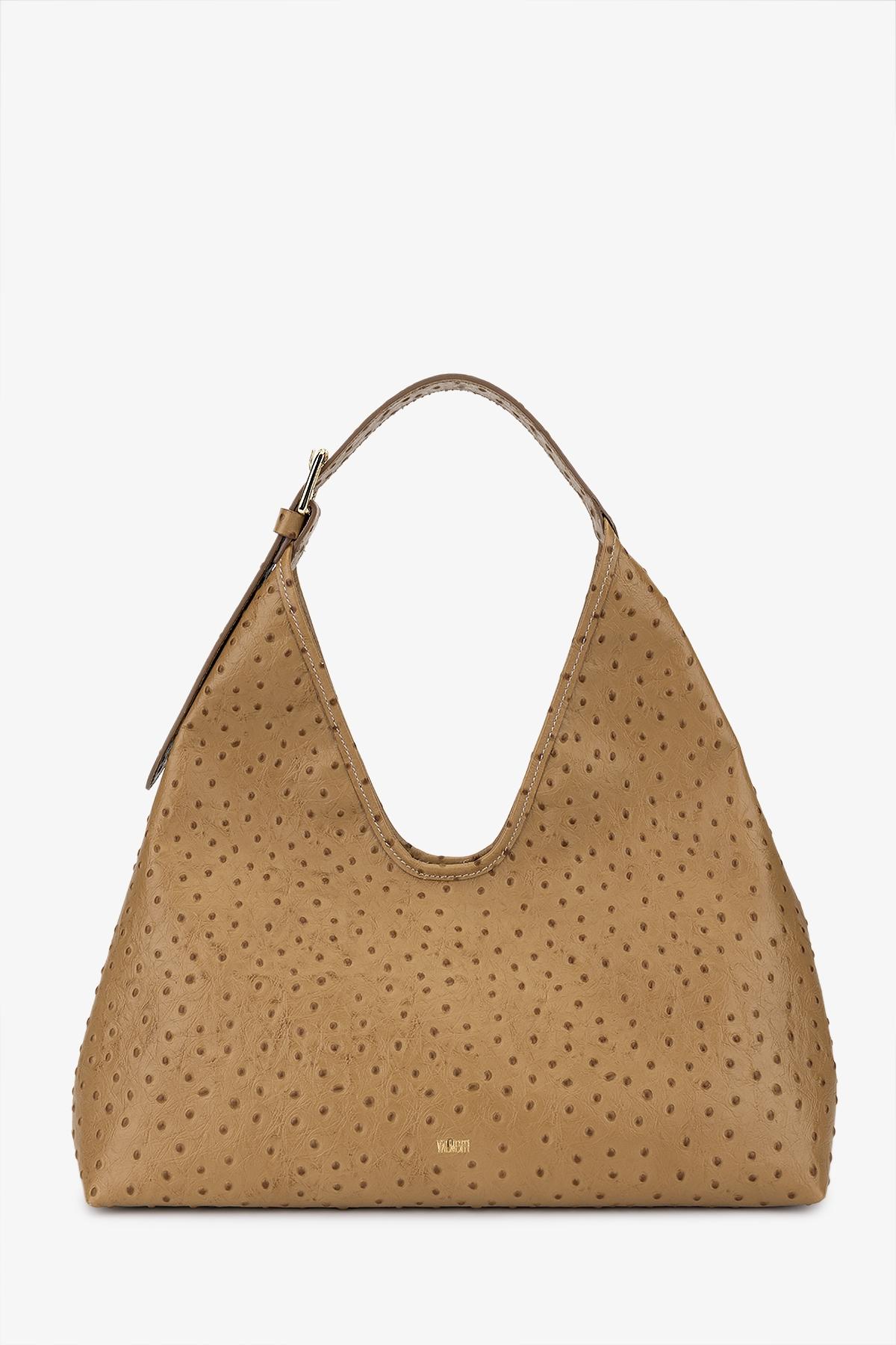  Valmenti Kadın Hakiki Deri Bej Omuz Çanta