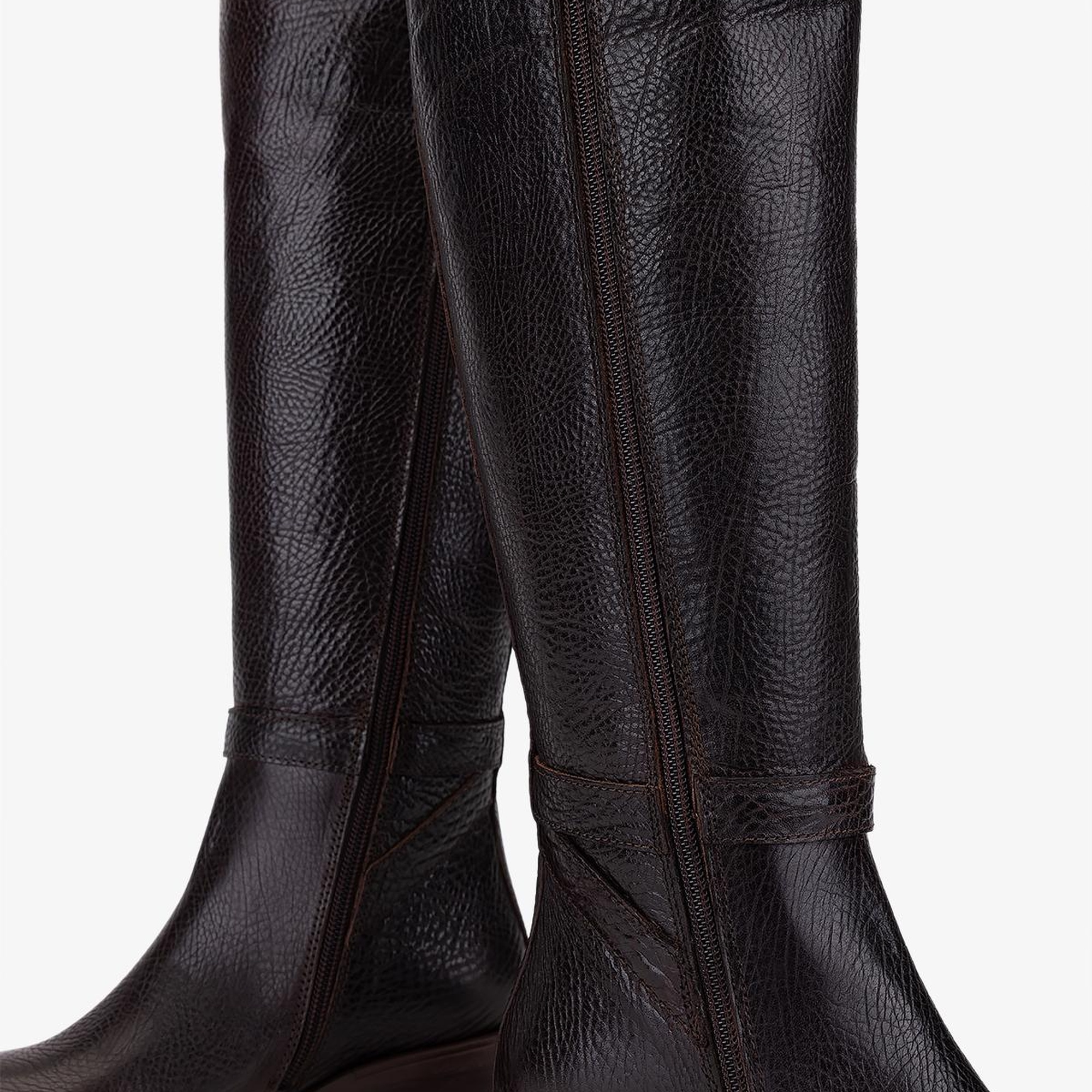 Valmenti Kadın Hakiki Deri Kahverengi Topuklu Çizme