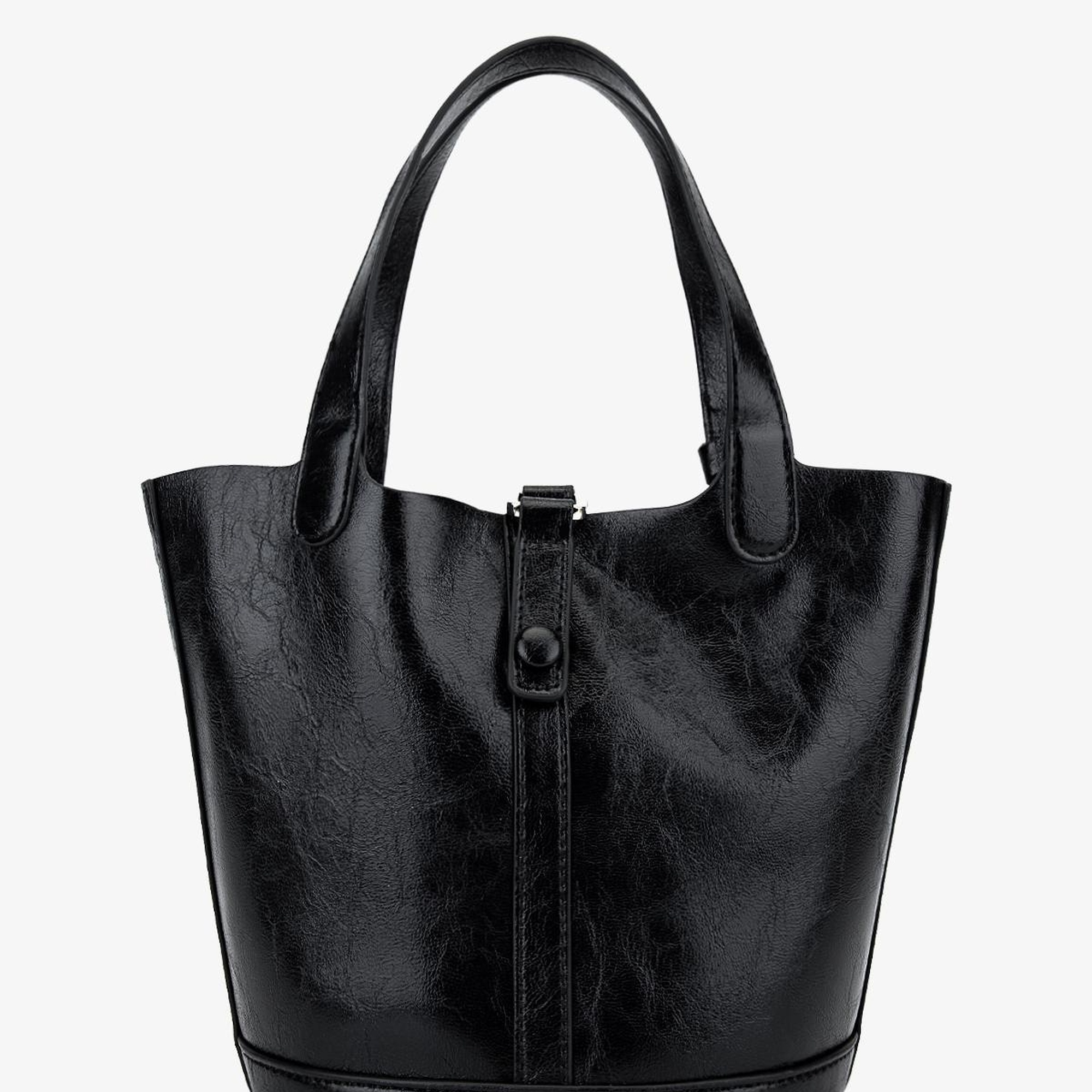 Valmenti Kadın Suni Deri Siyah Omuz Çanta