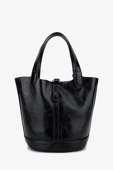  Valmenti Kadın Suni Deri Siyah Omuz Çanta