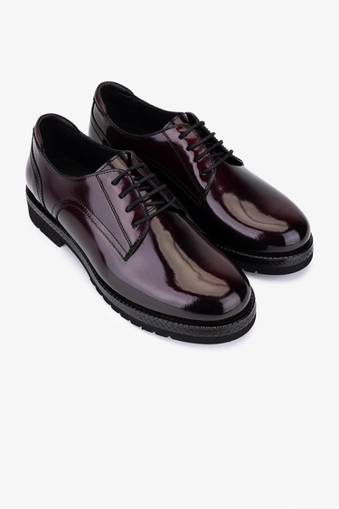  Valmenti Kadın Hakiki Deri Bordo Klasik Ayakkabı