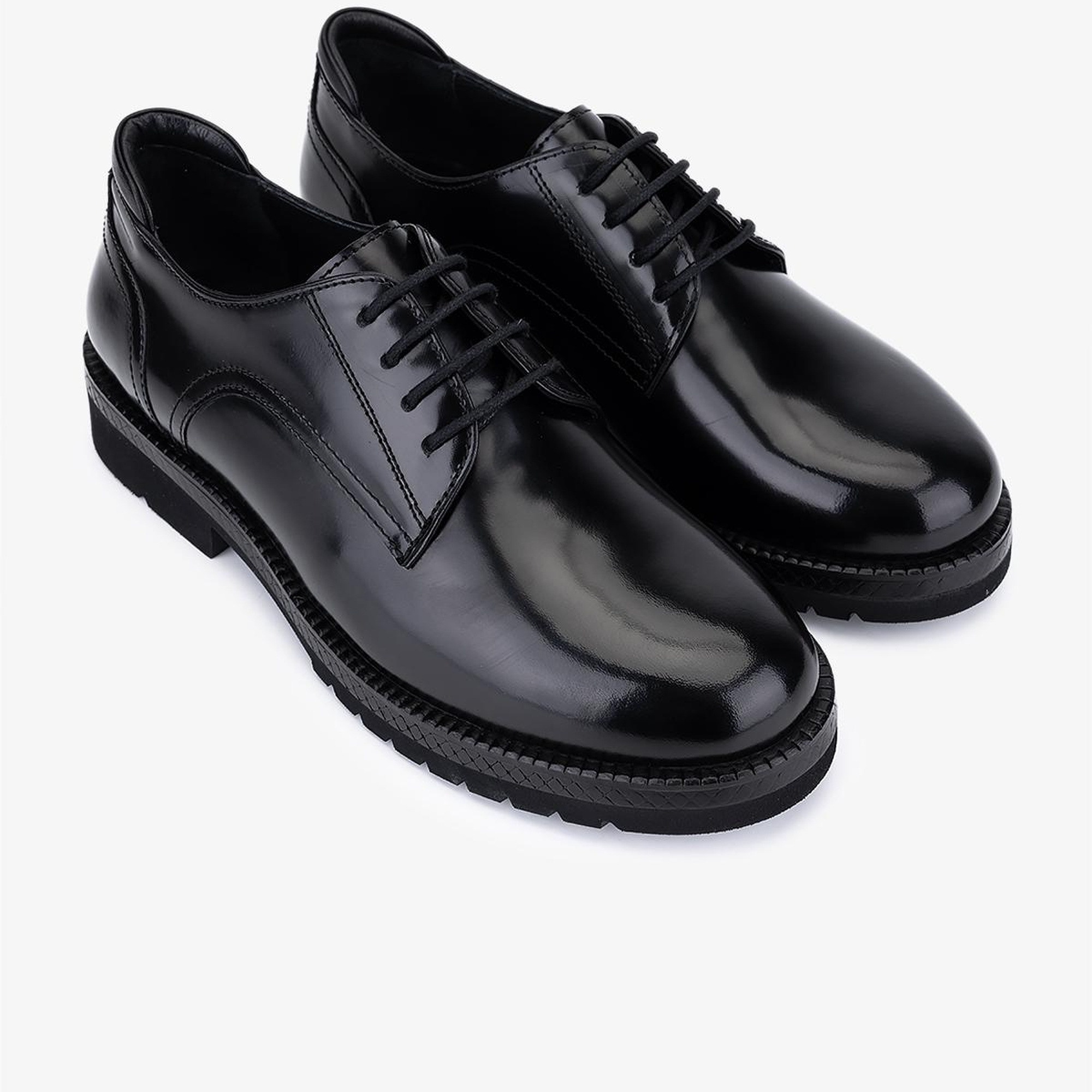 Valmenti Kadın Hakiki Deri Siyah Açma Klasik Ayakkabı