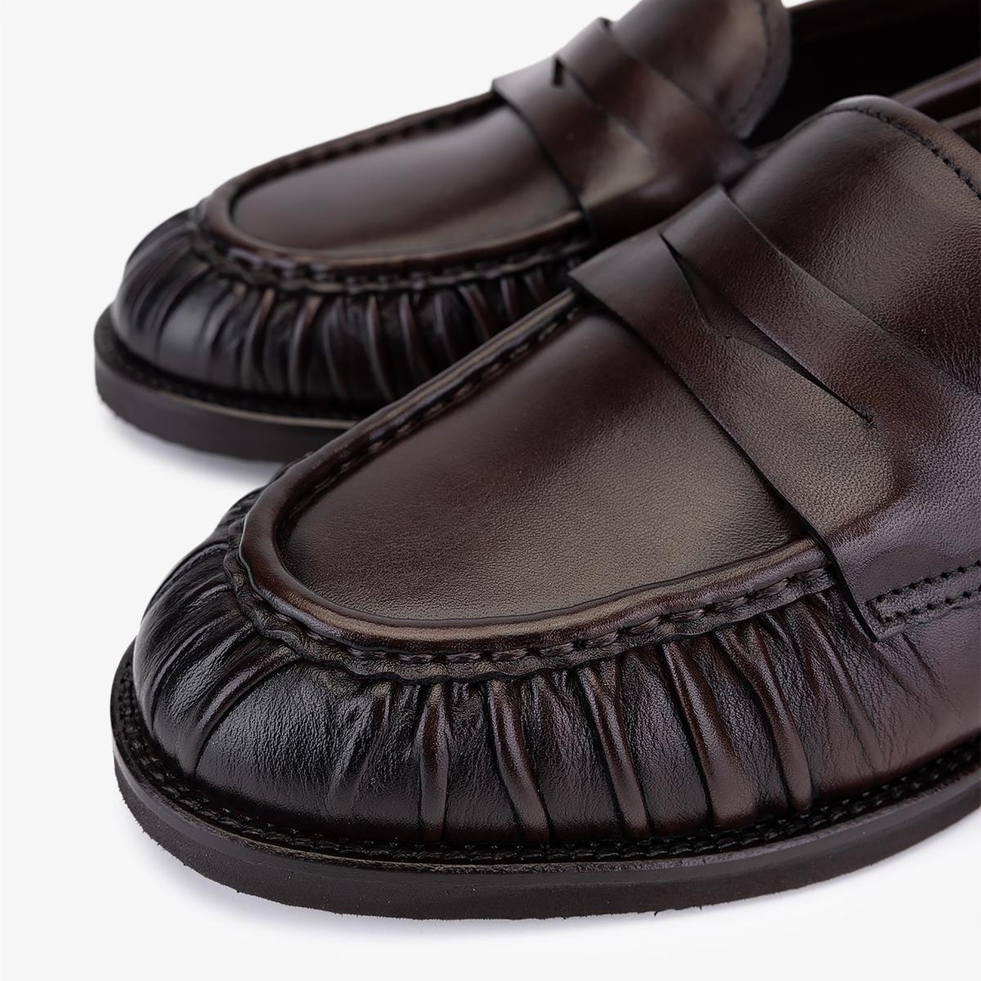 Valmenti Kadın Hakiki Deri Kahverengi Loafer Ayakkabı