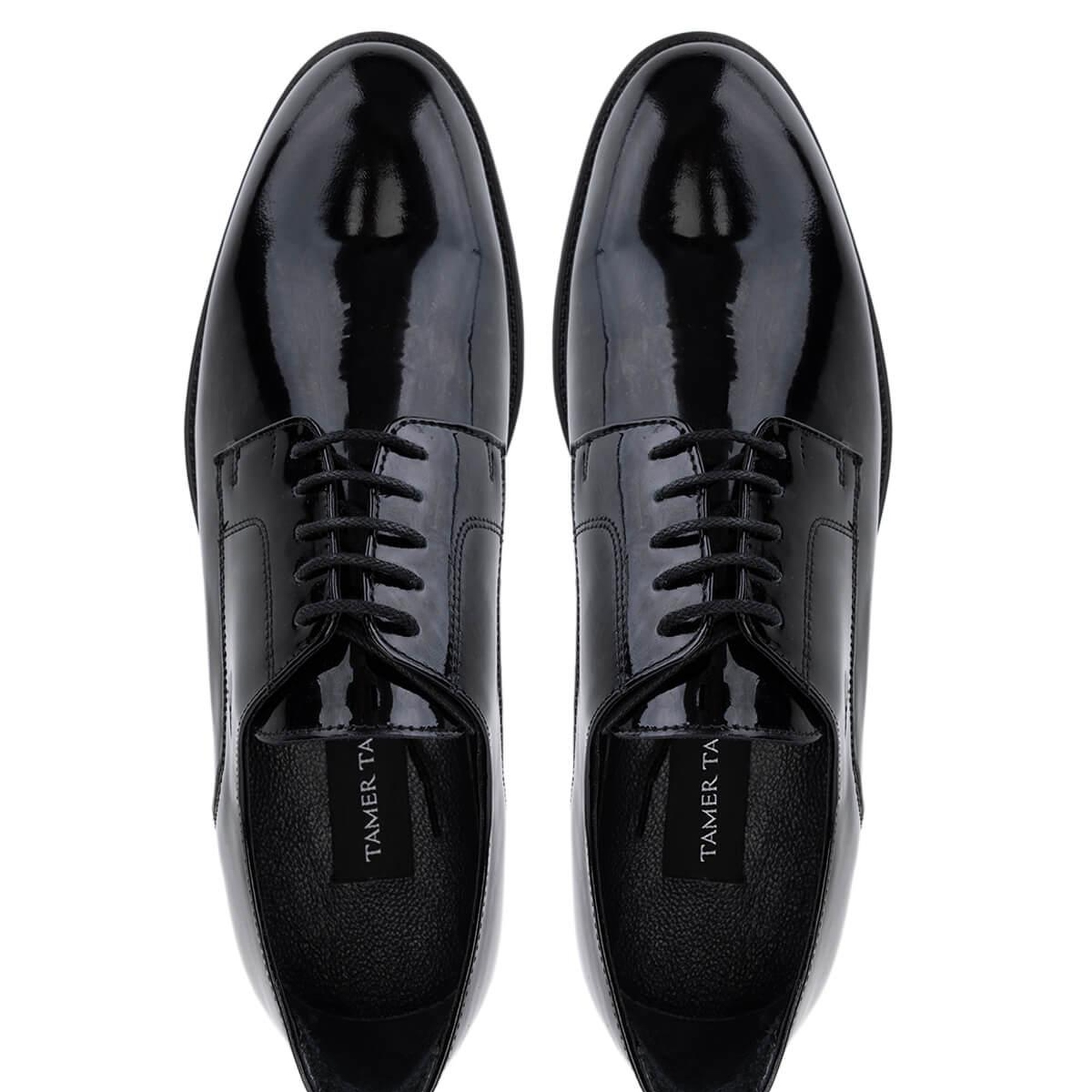 Tamer Tanca Erkek Hakiki Deri Siyah Rugan Klasik Ayakkabı