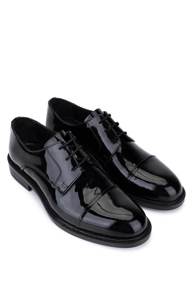  Tamer Tanca Erkek Hakiki Deri Siyah Rugan Klasik Ayakkabı