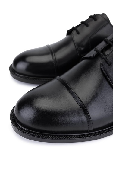  Tamer Tanca Erkek Hakiki Deri Siyah Klasik Ayakkabı