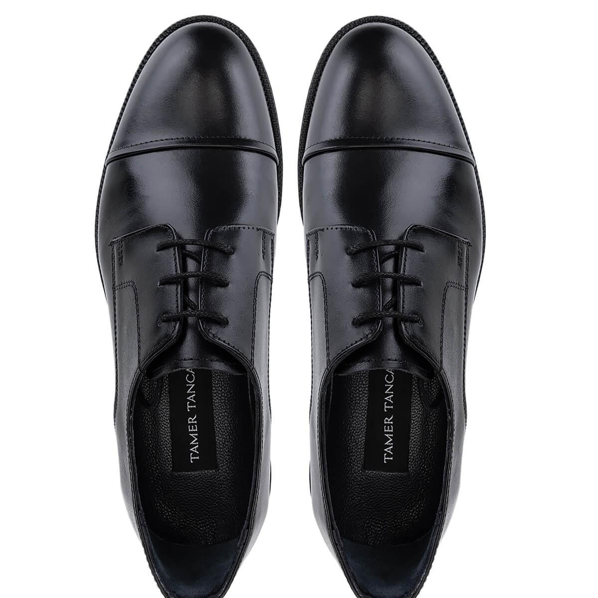 Tamer Tanca Erkek Hakiki Deri Siyah Klasik Ayakkabı