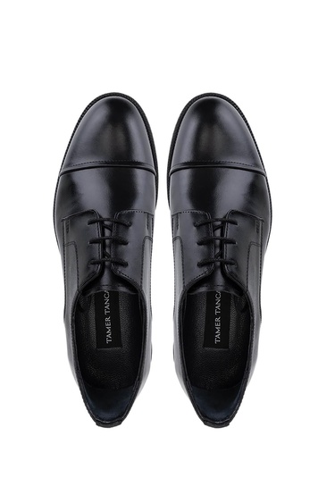  Tamer Tanca Erkek Hakiki Deri Siyah Klasik Ayakkabı