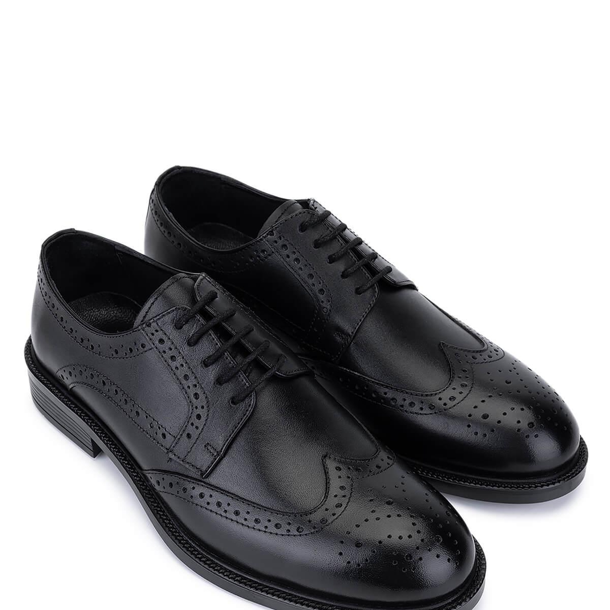 Tamer Tanca Erkek Hakiki Deri Siyah Klasik Ayakkabı