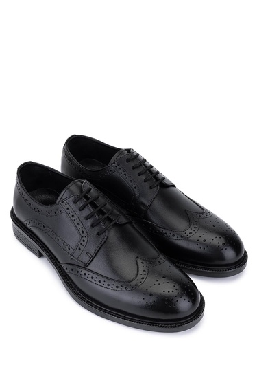  Tamer Tanca Erkek Hakiki Deri Siyah Klasik Ayakkabı