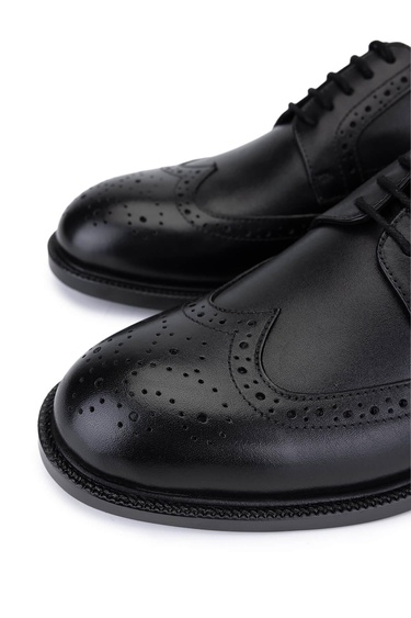  Tamer Tanca Erkek Hakiki Deri Siyah Klasik Ayakkabı