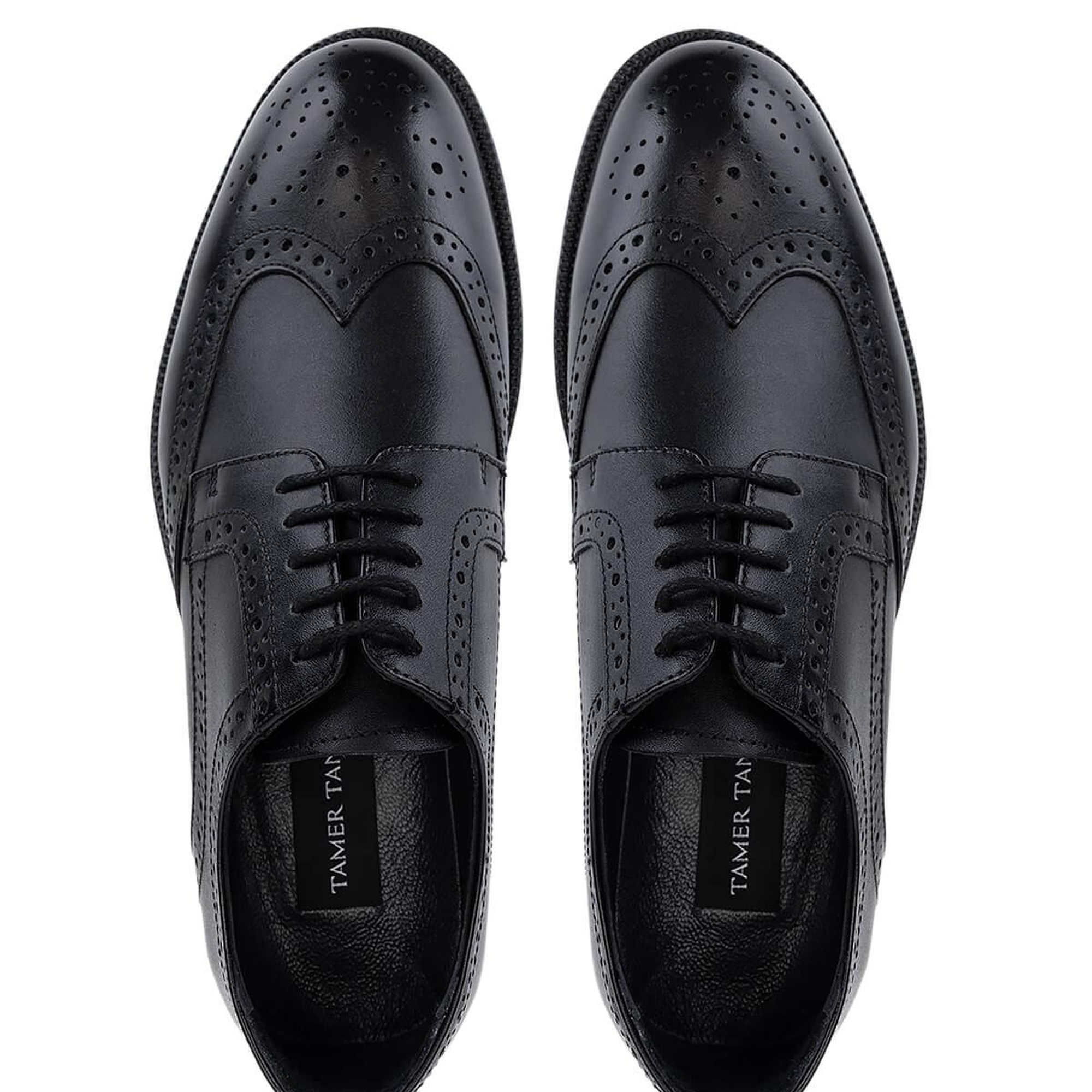 Tamer Tanca Erkek Hakiki Deri Siyah Klasik Ayakkabı