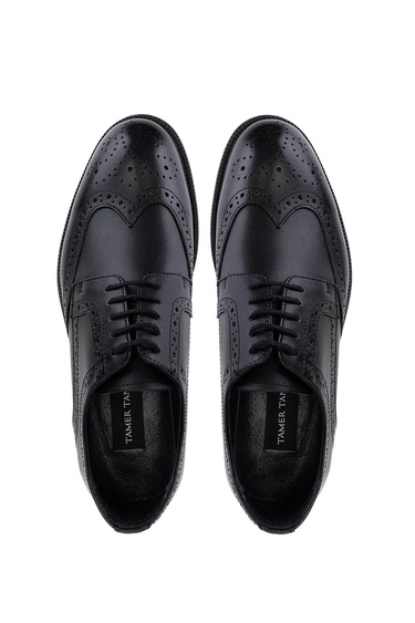  Tamer Tanca Erkek Hakiki Deri Siyah Klasik Ayakkabı
