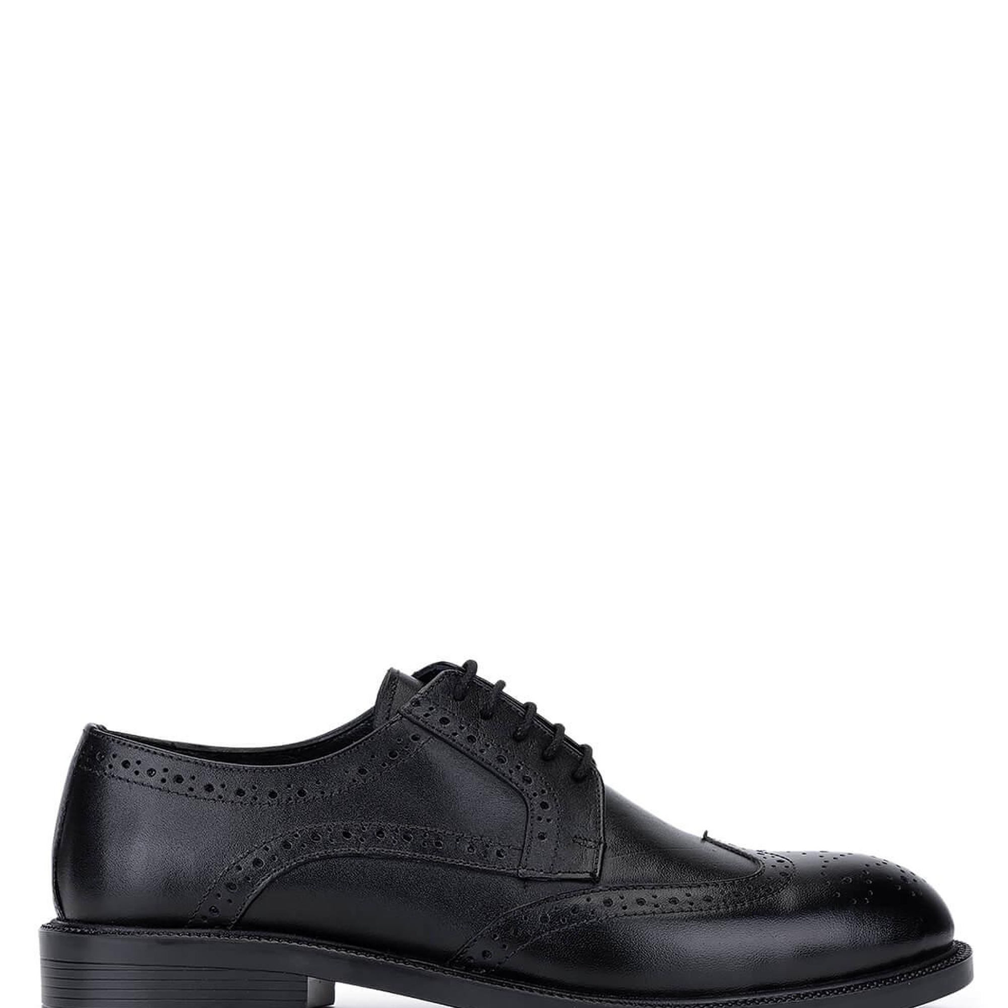 Tamer Tanca Erkek Hakiki Deri Siyah Klasik Ayakkabı