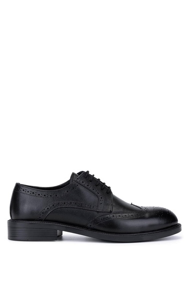  Tamer Tanca Erkek Hakiki Deri Siyah Klasik Ayakkabı