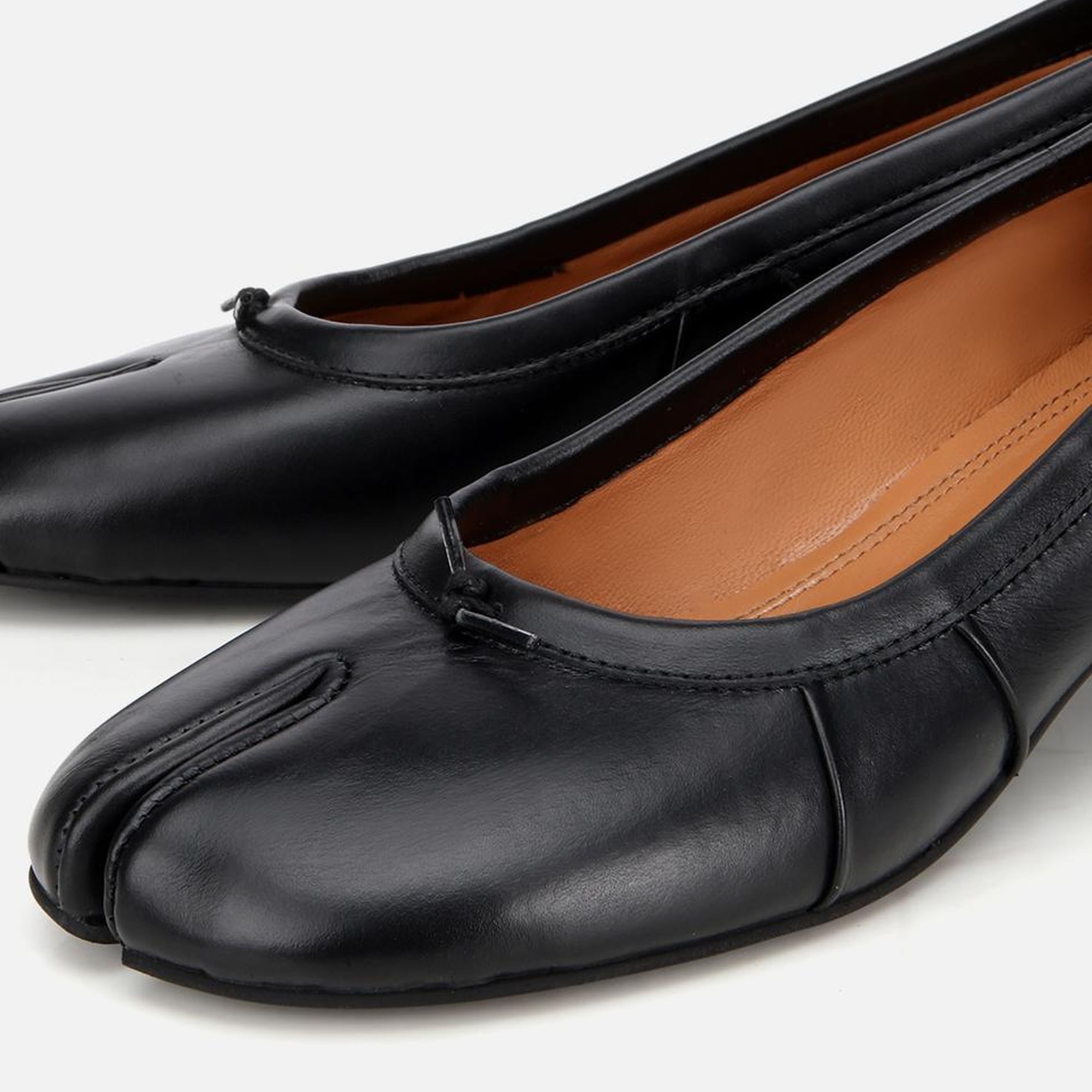 Kadın Deri Siyah Blok Detaylı Kalın Topuklu Ayakkabı