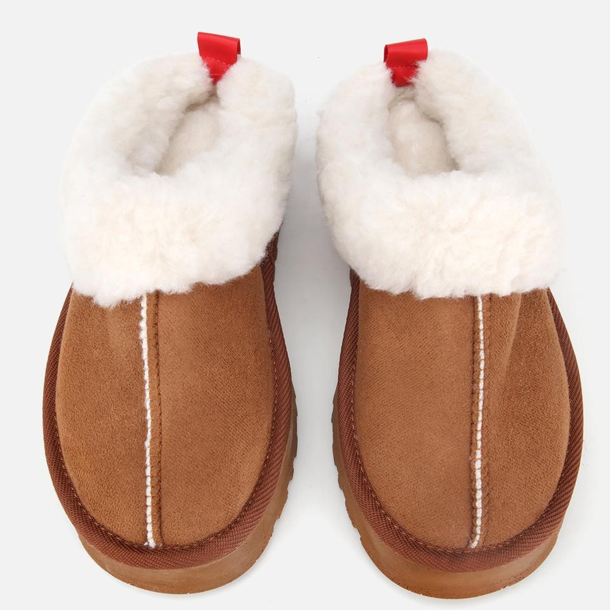 Kadın Süet Taba İçi Kürklü Düz Terlik