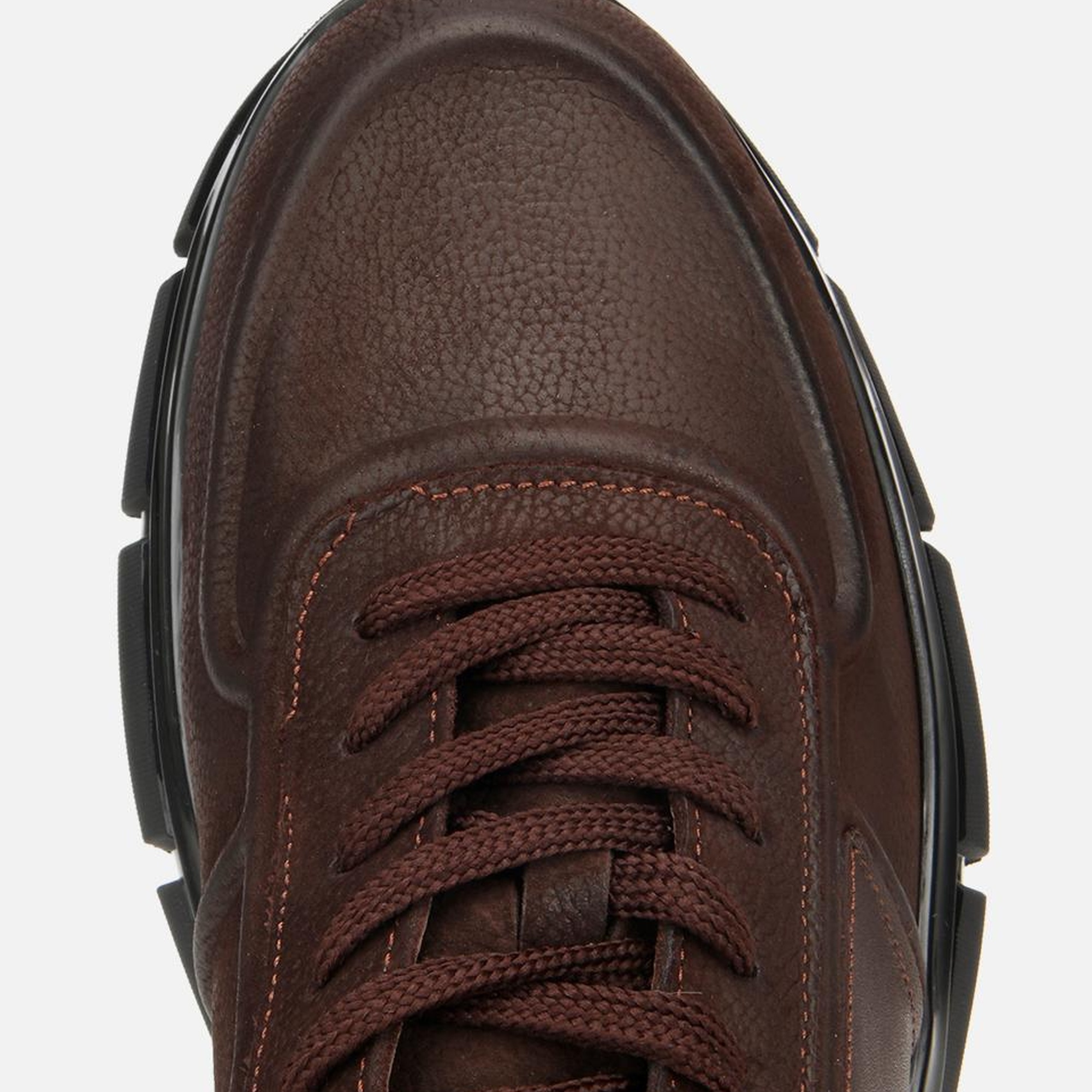 Erkek Nubuk Deri Kahverengi Kalın Tabanlı Spor Ayakkabı