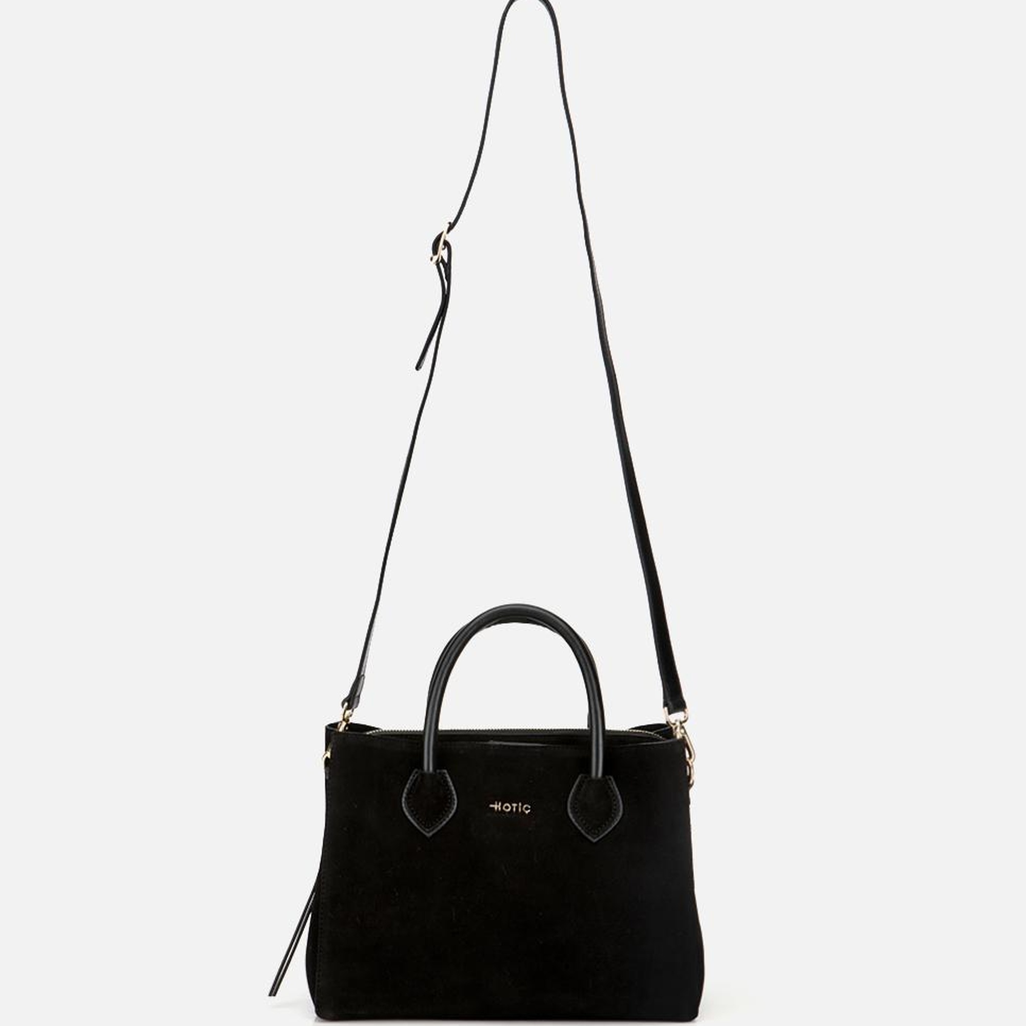 Kadın Süet Deri Siyah Tote Çanta