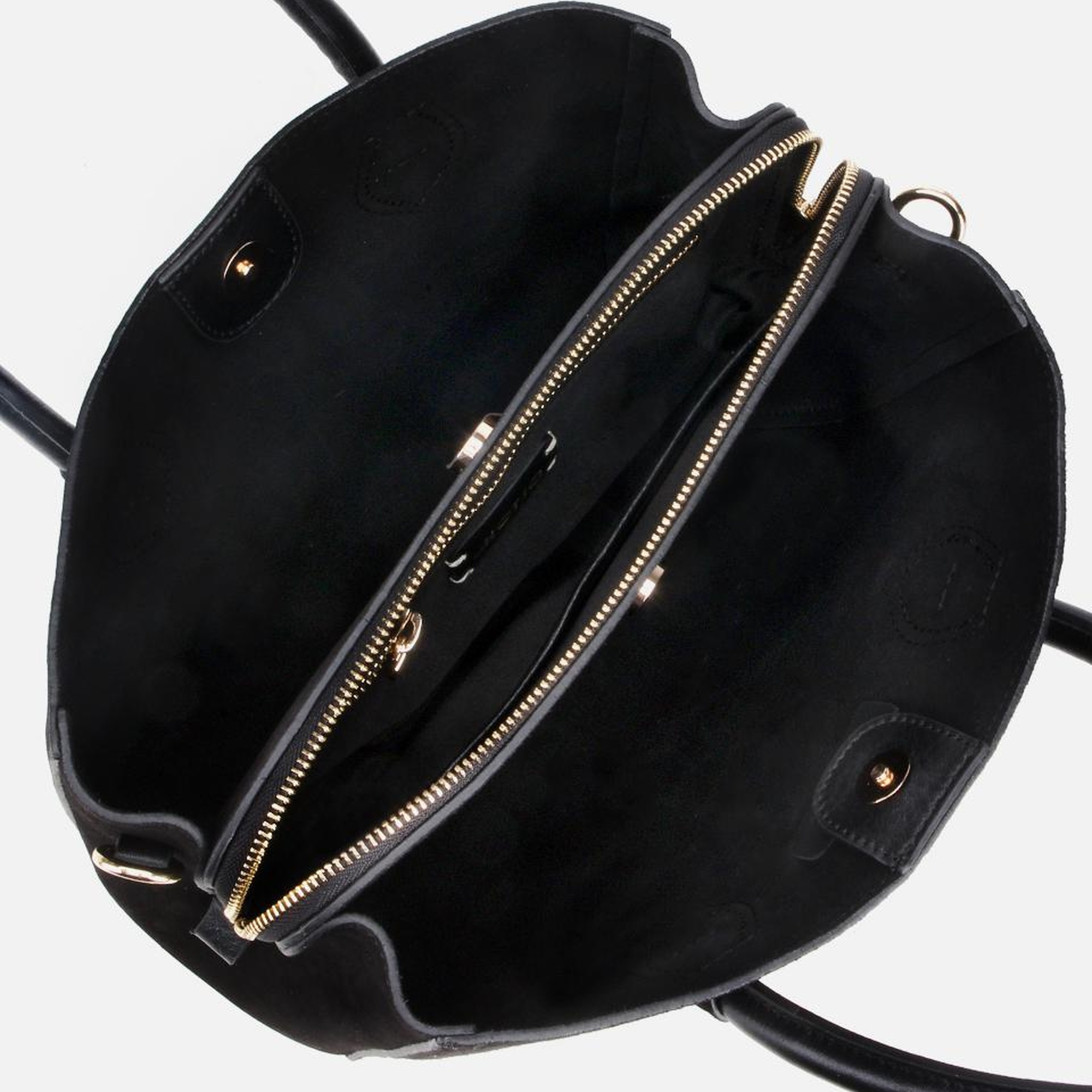 Kadın Süet Deri Siyah Tote Çanta