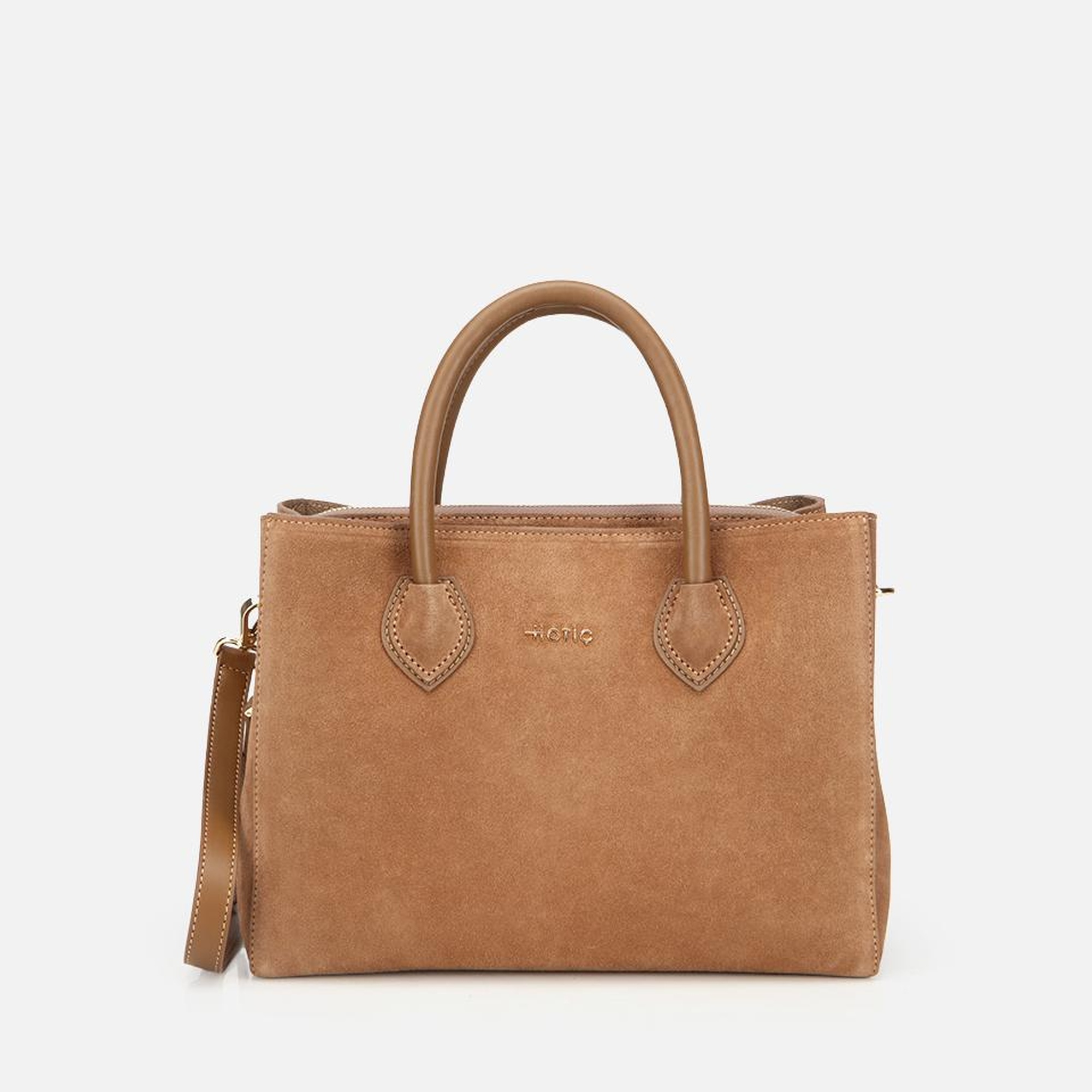 Kadın Süet Deri Bej Tote Çanta