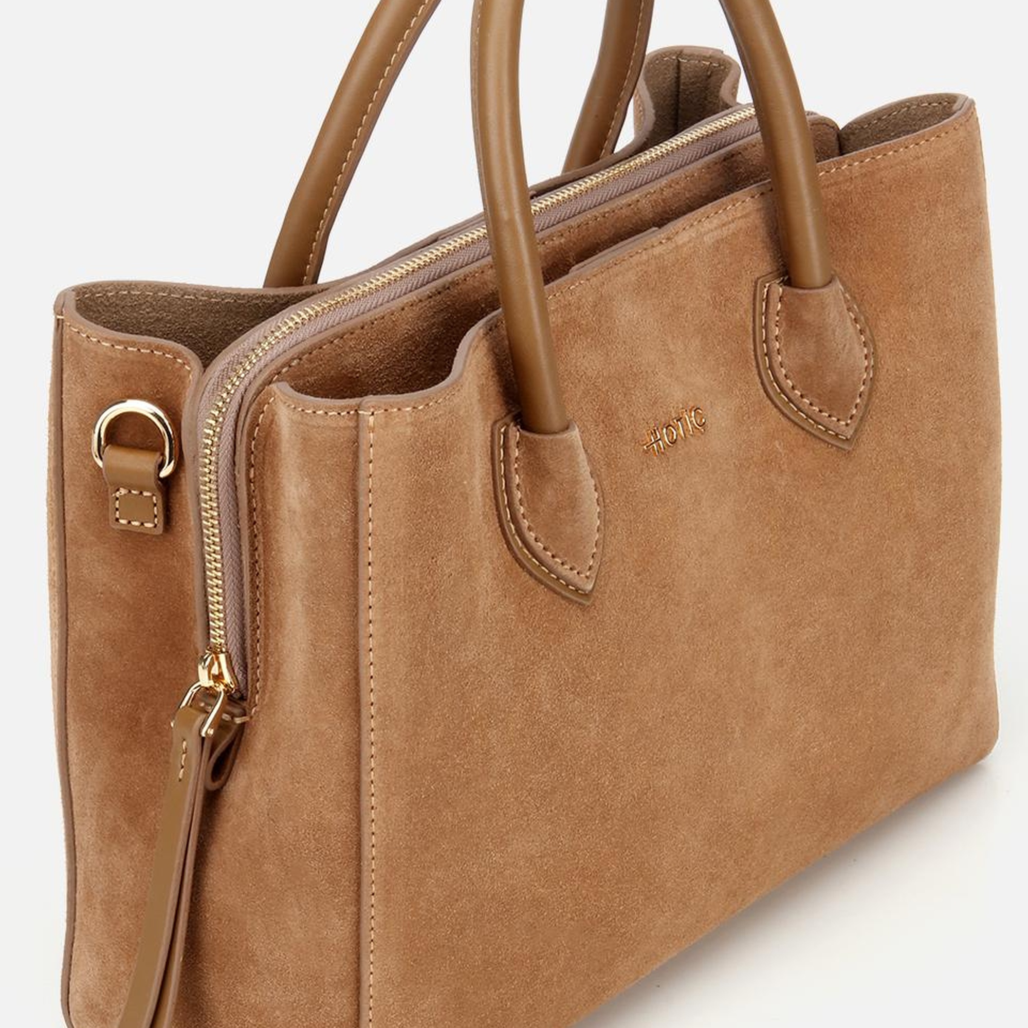 Kadın Süet Deri Bej Tote Çanta