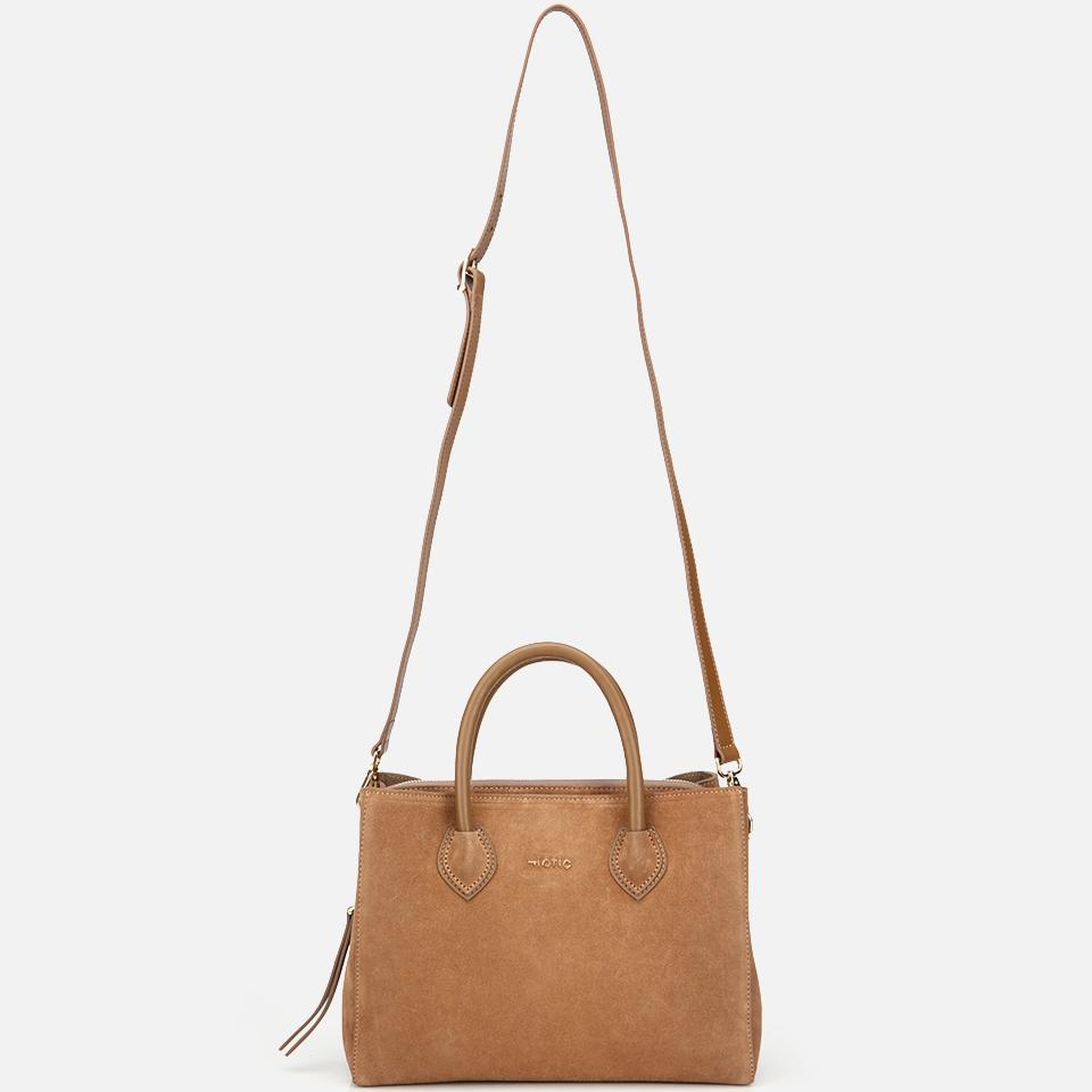 Kadın Süet Deri Bej Tote Çanta