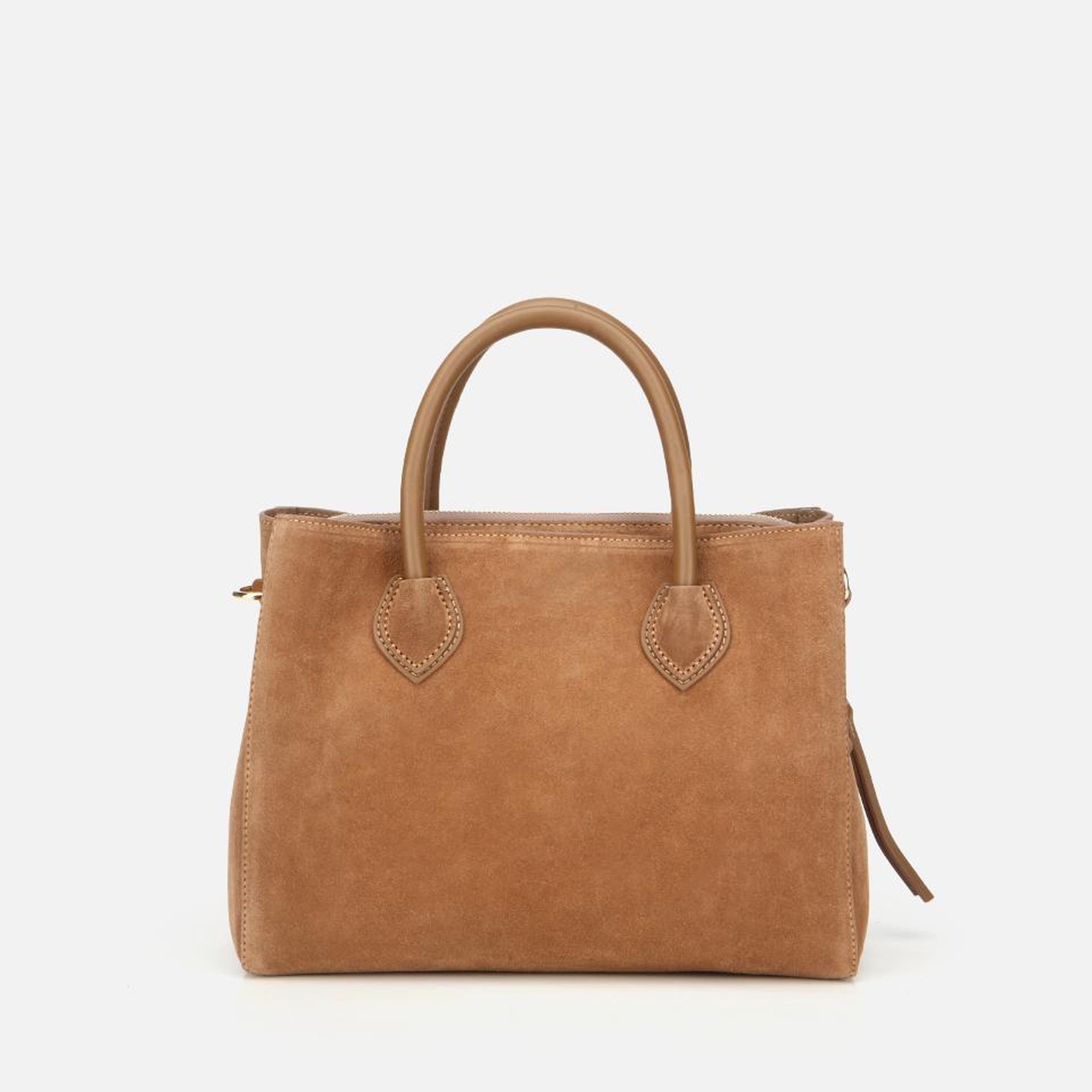 Kadın Süet Deri Bej Tote Çanta