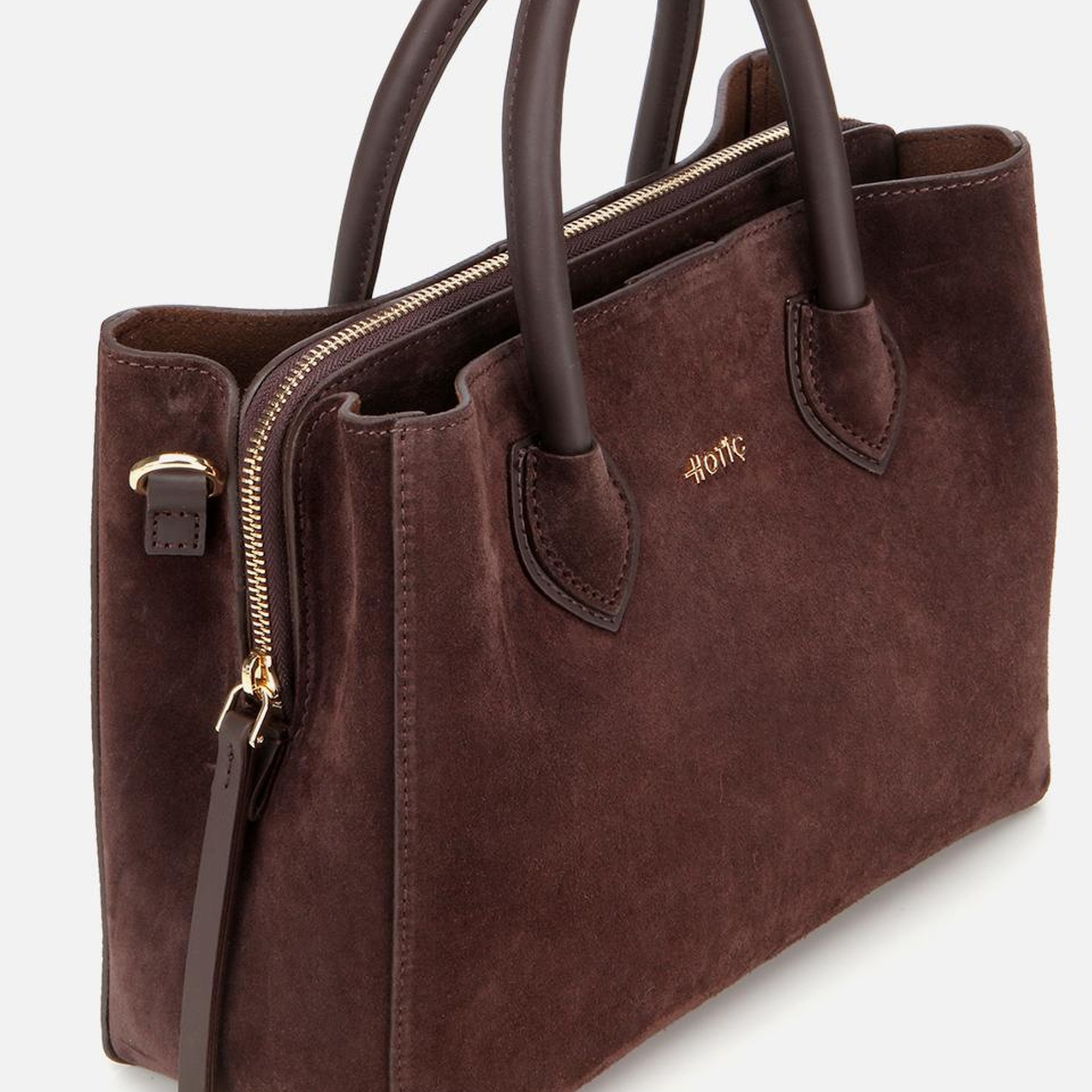 Kadın Süet Deri Kahverengi Tote Çanta