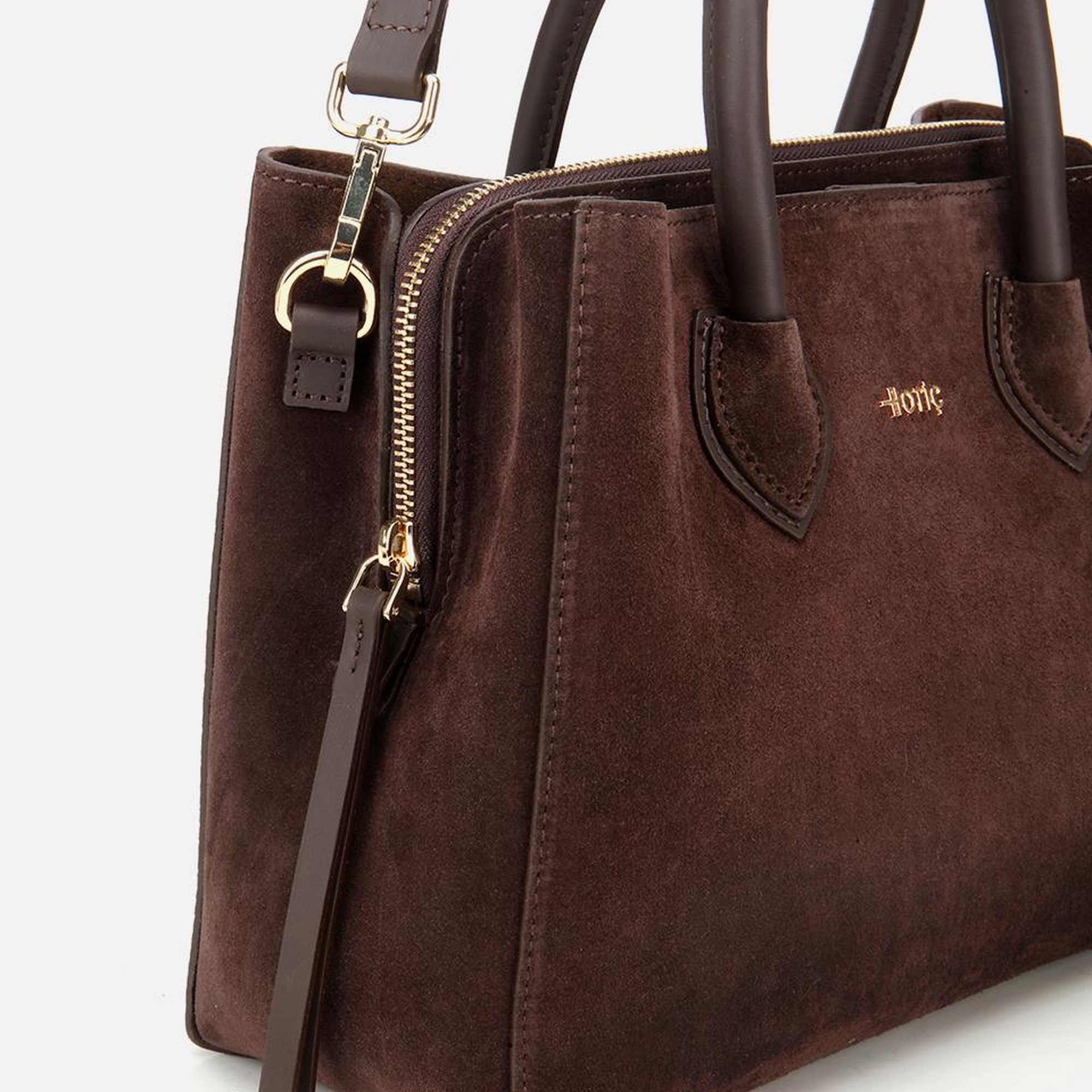 Kadın Süet Deri Kahverengi Tote Çanta