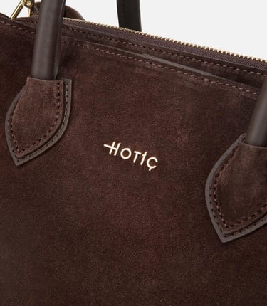  Kadın Süet Deri Kahverengi Tote Çanta