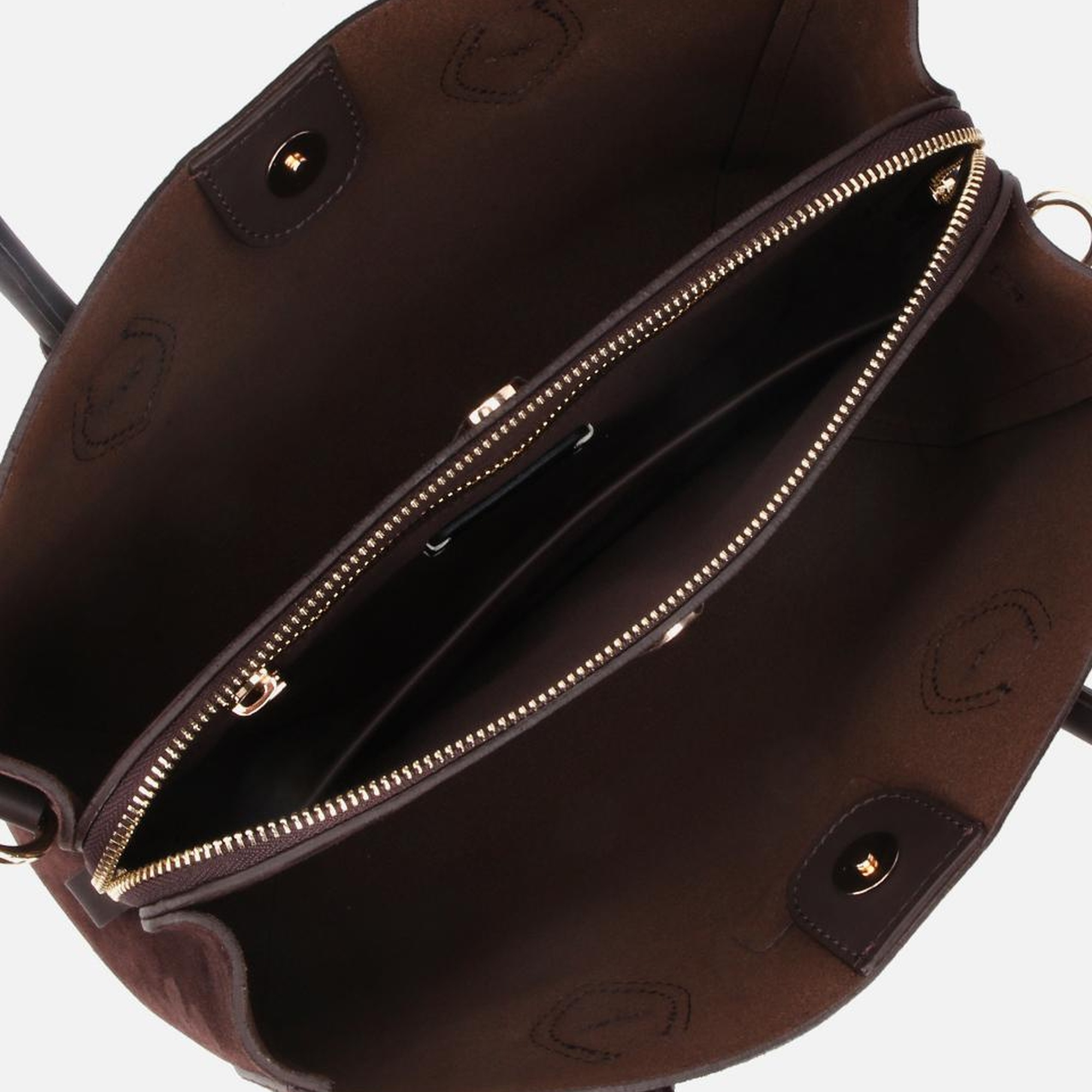 Kadın Süet Deri Kahverengi Tote Çanta