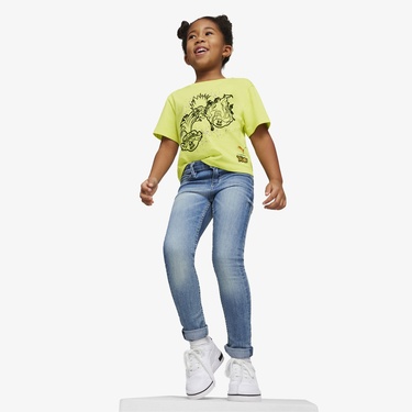  Puma X Trolls Graphic Çocuk Sarı T-Shirt