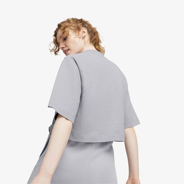  Puma Classics+ Oversized Kadın Gri T-Shirt