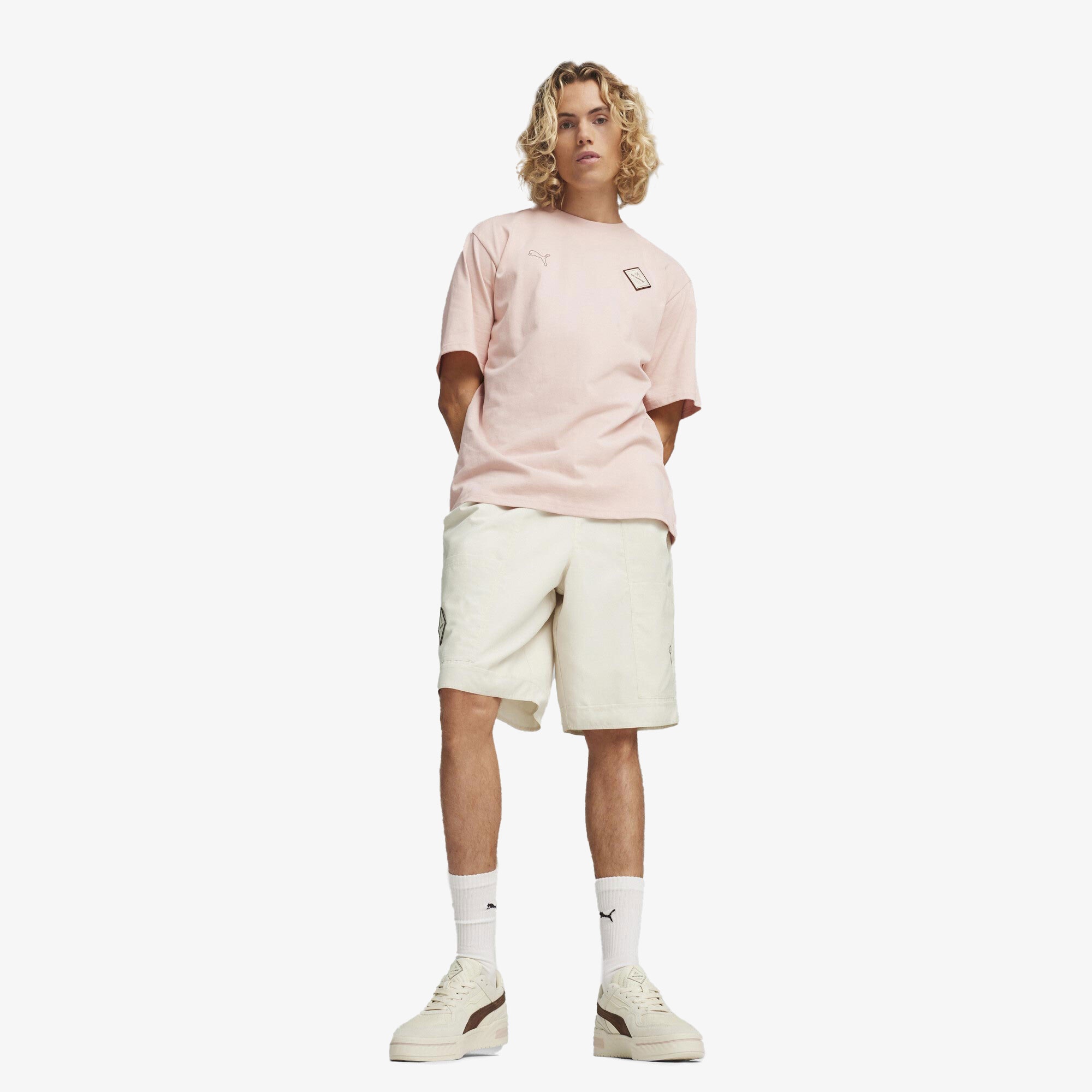 Puma Pl Summer Crew Erkek Pembe T-Shirt