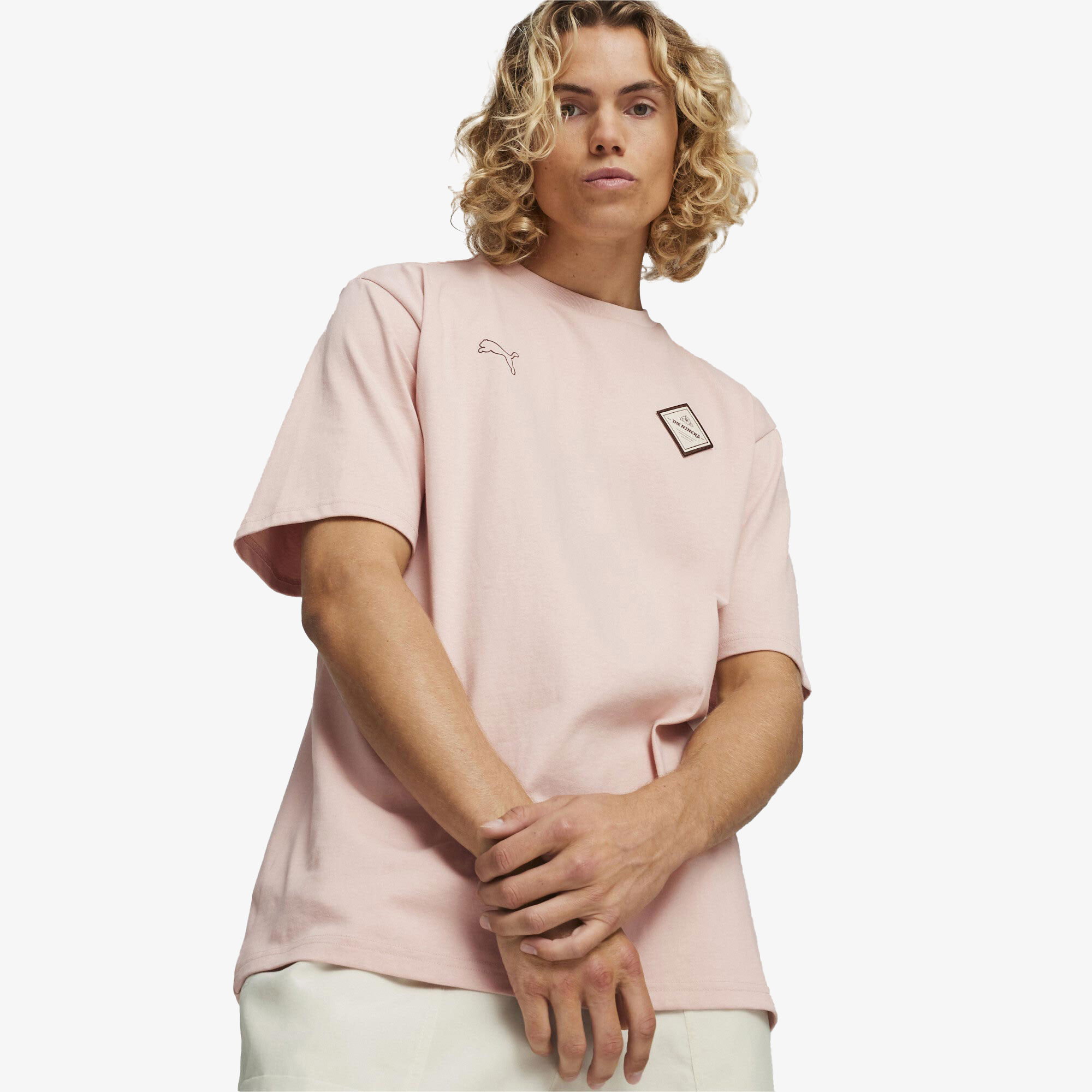  Puma Pl Summer Crew Erkek Pembe T-Shirt