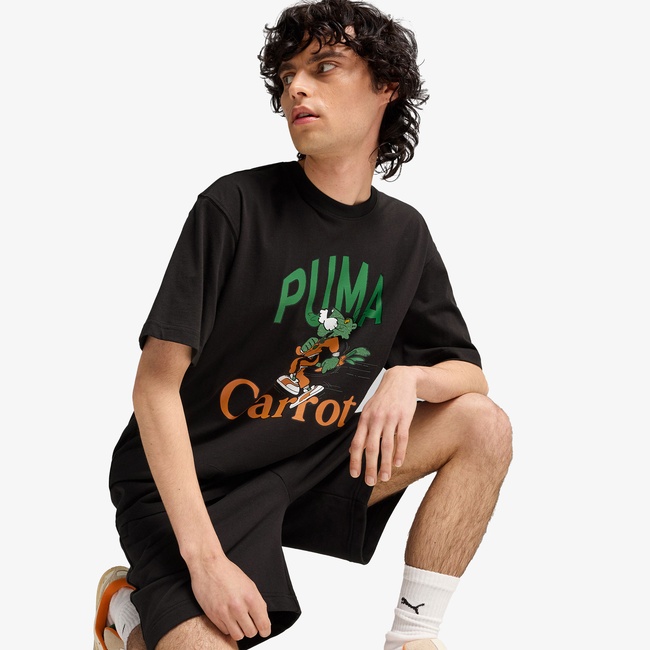  Puma X Carrots Graphic Unisex Siyah T-Shirt