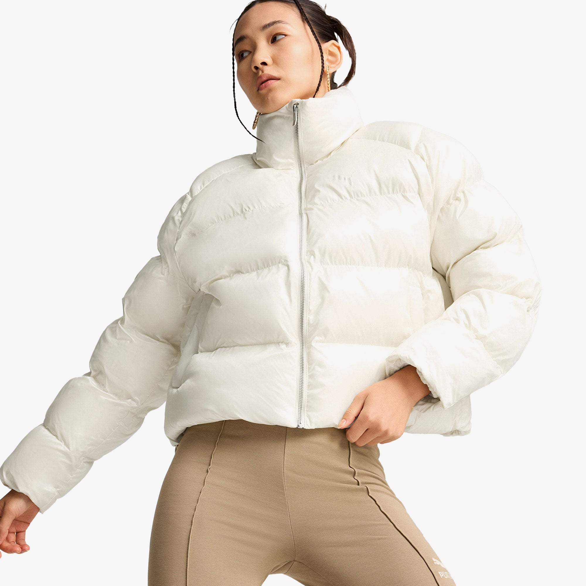 Puma Shiny Puffer Kadın Krem Mont