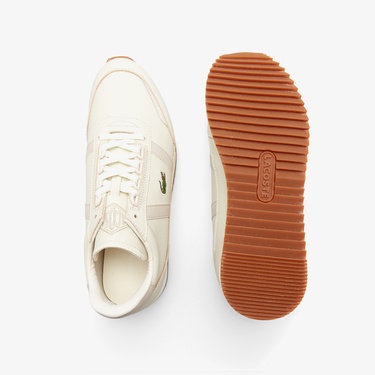  Lacoste Partner Retro Erkek Bej Sneaker